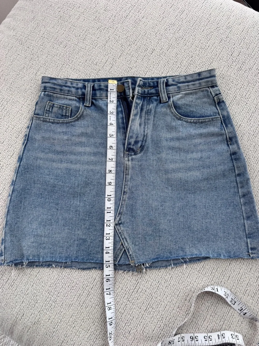 Casual Blue Denim Mini Skirt - Picture 6 of 8